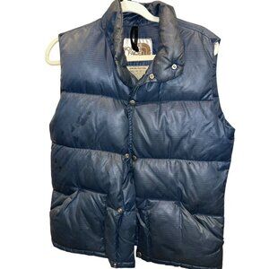The North Face Vintage Classic Blue Down quilted puffer vest jacket XS UNISEX
